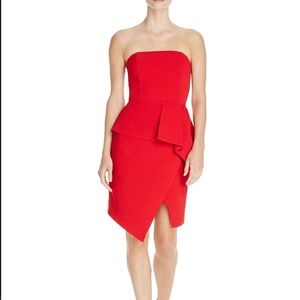 Small, Asymmetrical Red Cocktail Dress by Adelyn Rae